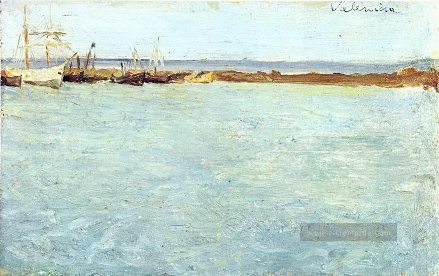 Vue Port Valence 1895 Wasserlandschaft Impressionismus Pablo Picasso Ölgemälde